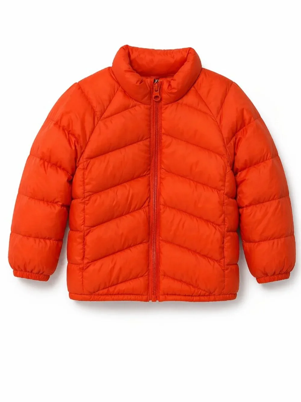 Wonder Nation Orange Puffer Jacket Toddler Size 2T Lightweight Winter Coat